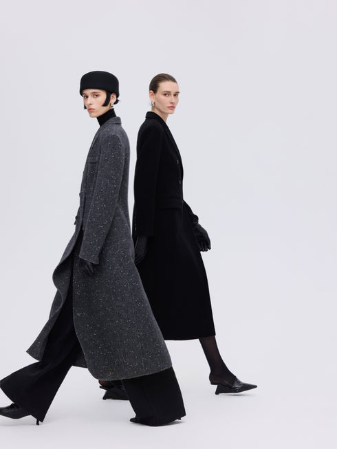 Double-Breasted Wool CAlpaca Coat